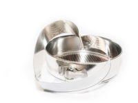 *Cake tin, Ø 240, tinplate, with a HEART insert (TS 033)